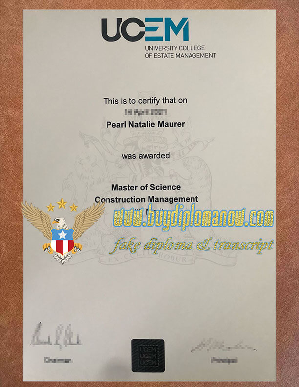 Order a UCEM fake certificate