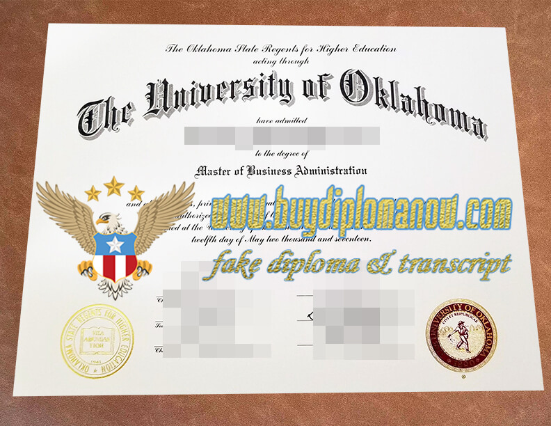 Order a University of Oklahoma MBA fake degree