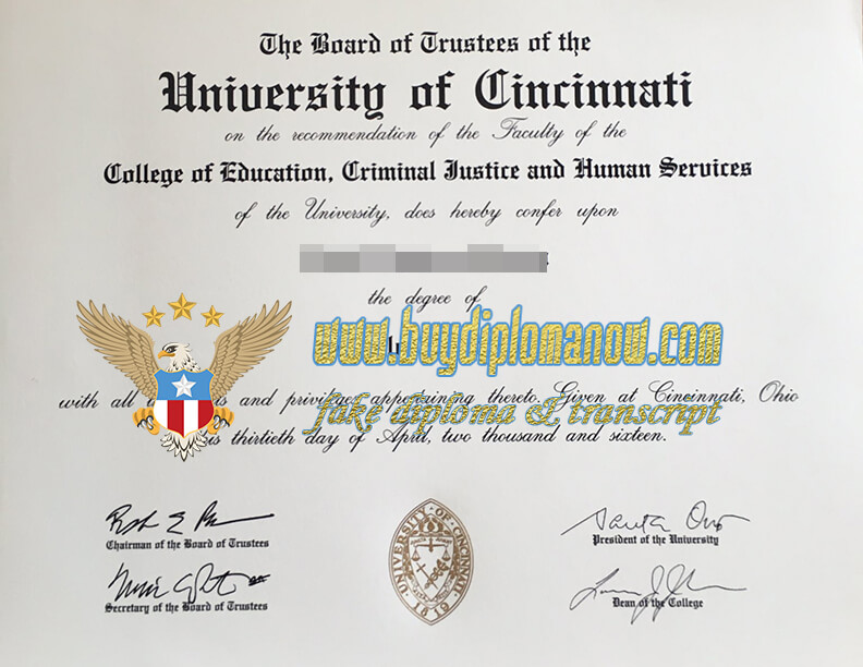 Buy Lifelike University of Cincinnati Diplomas Online