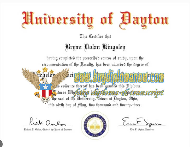 Buy University of Dayton Diploma Online