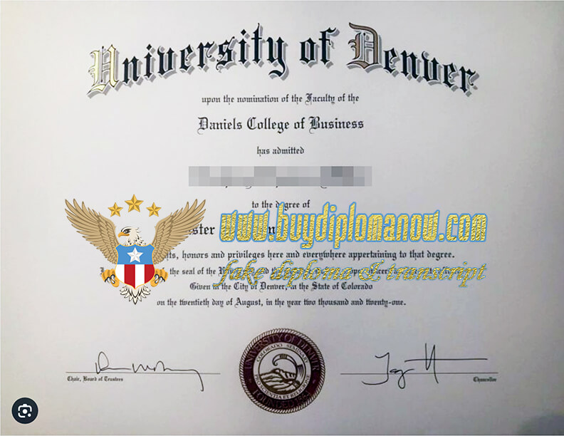 Buy University of Denver degree online, get UD fake diploma University of Denver degrees available for purchase