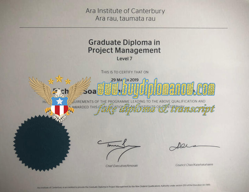 Ara Institute of Canterbury diplomas are available for purchase