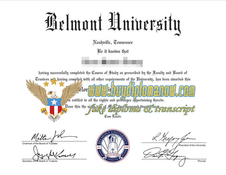 Buy Belmont University Diploma Quickly