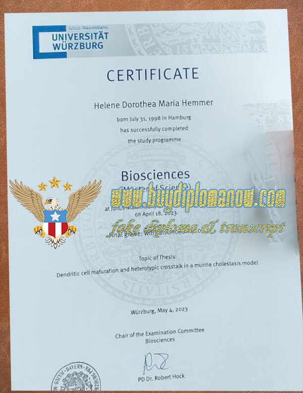 Get University of Würzburg diploma certificate fast
