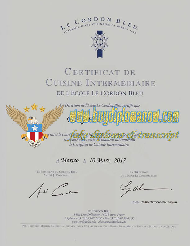 Le Cordon Bleu diplomas can be purchased quickly Quick Order Le Cordon Bleu Diploma