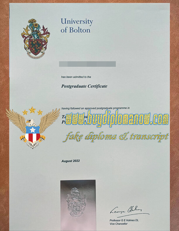 Buy University of Bolton diplomas
