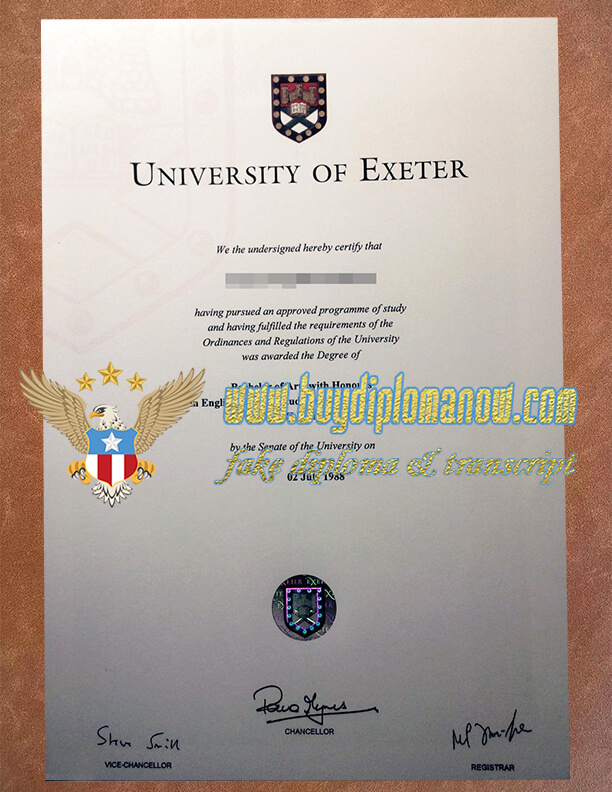 Buy Exeter University Diploma Online