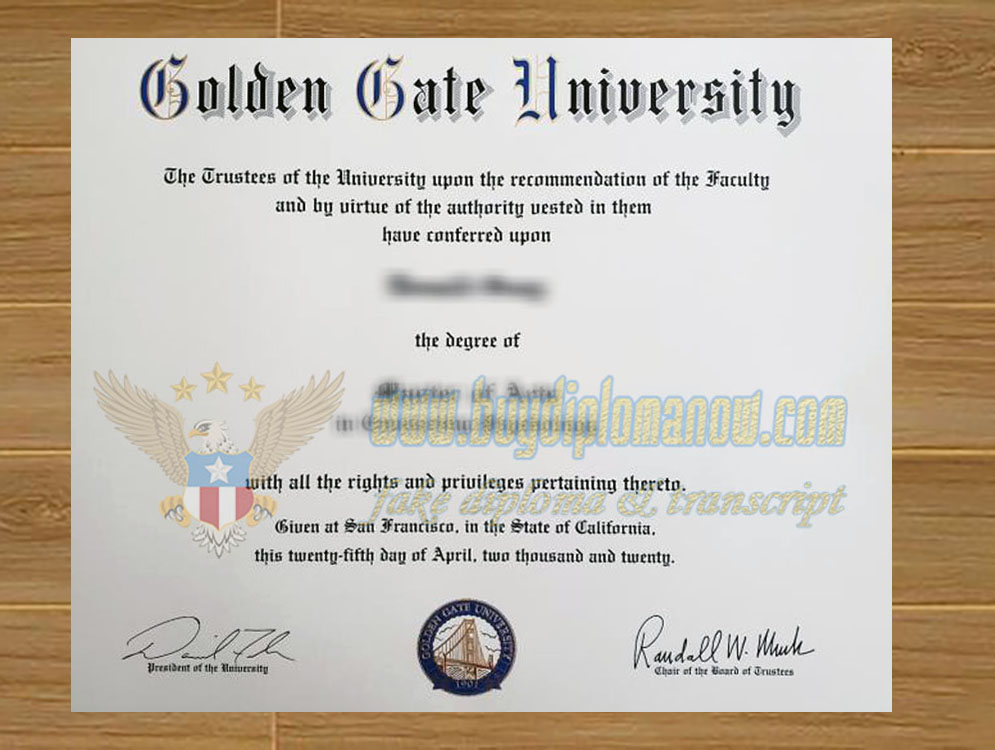 how long buy a fake Golden Gate University degree certificate