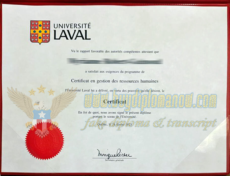 Université Laval degree certificate